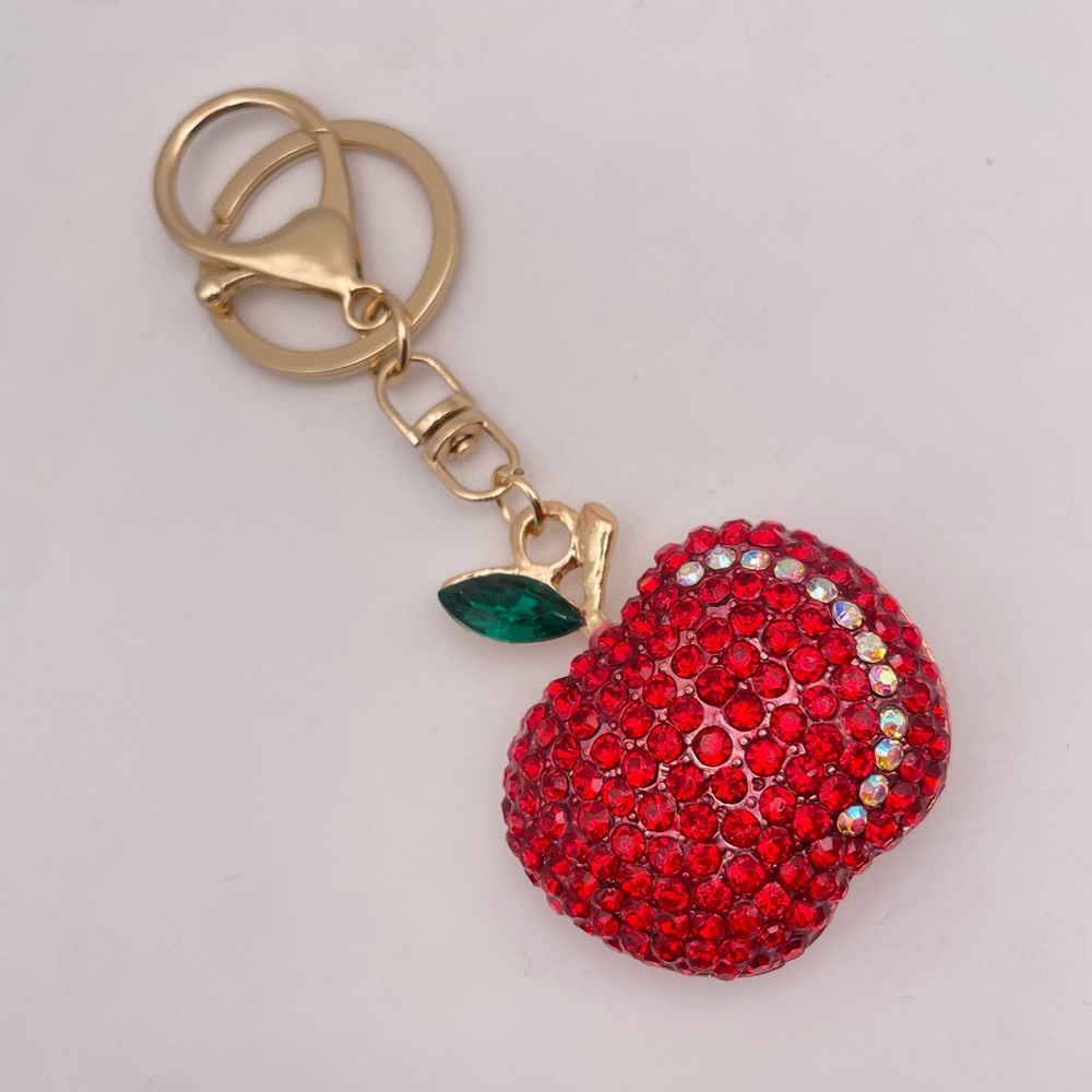 FORBIDDEN APPLE | Rhinestone Bag Charm | Keychain (Brand New!) ✨